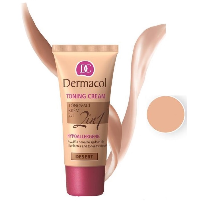 Dermacol Toning Cream 2in1 koloryzująca emulsja nawilżająca do ujednolicenia kolorytu skóry Desert 30 ml