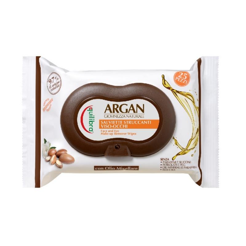 Argan Face & Eye Make-Up Remover Wipes arganowe chusteczki do demakijażu twarzy i oczu 25szt Argan Face & Eye Make-Up Remover Wipes arganowe chusteczki do demakijażu twarzy i oczu 25szt