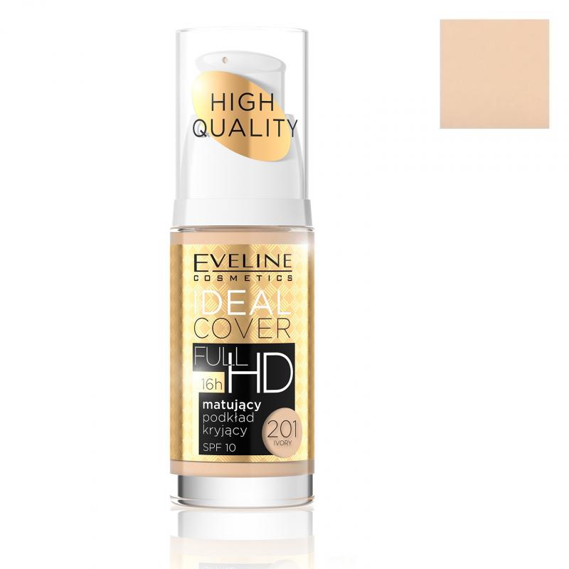 Ideal Cover Full HD matujący podkład kryjący SPF10 201 Ivory 30ml Ideal Cover Full HD matujący podkład kryjący SPF10 201 Ivory 30ml