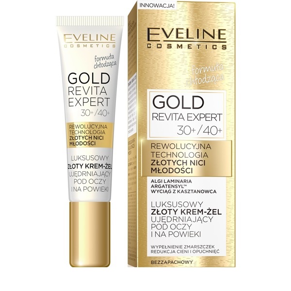 Eveline Cosmetics Gold Revita Expert ujędrniający krem pod oczy z efektem chłodzącym 15 ml
