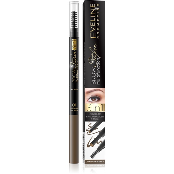 Brow Styler Multifunction 3w1 kredka do brwi 01 Medium Brown 1szt