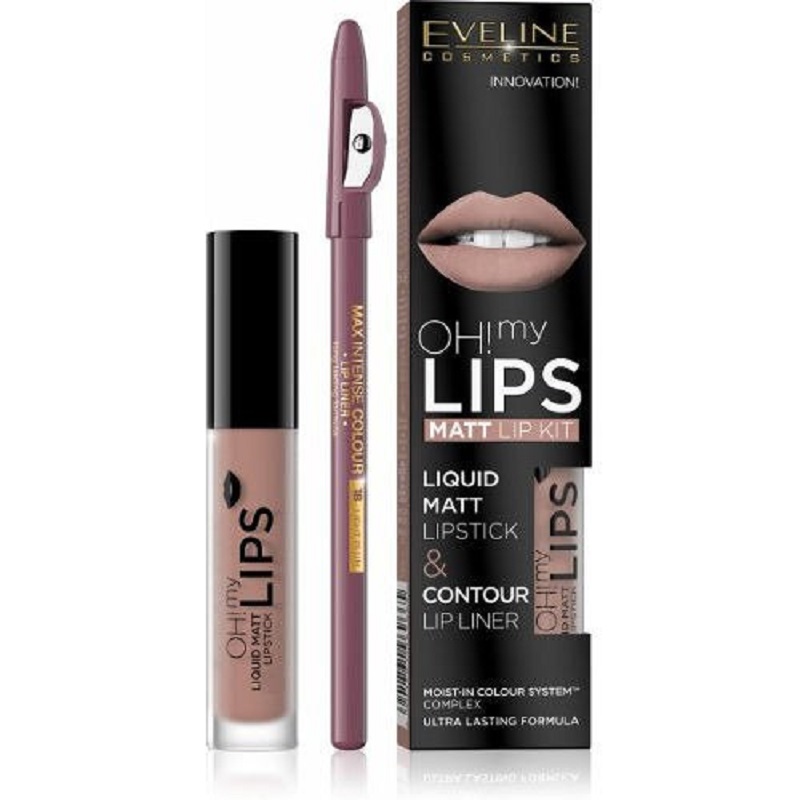 Eveline Cosmetics OH! my LIPS Matt zestaw do ust 08 Lovely Rose 2 szt.
