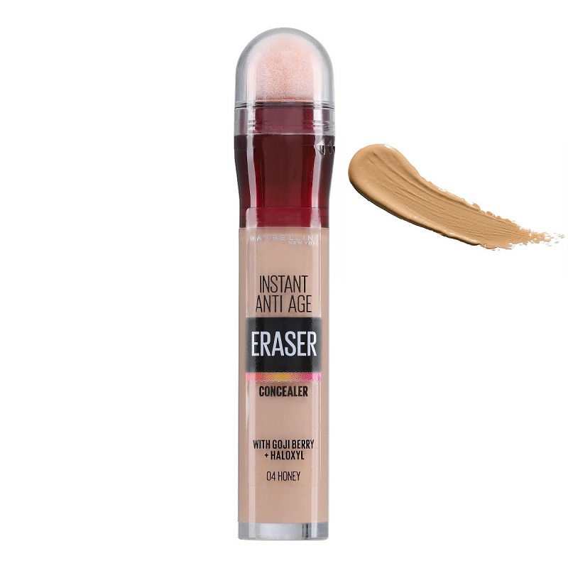 MAYBELLINE NEW YORK Instant Anti Age Eraser korektor w płynie z aplikatorem w postaci gąbeczki odcień 04 Honey 6.8 ml