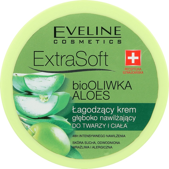 Eveline Cosmetics Extra Soft kojący krem nawilżający do skóry wrażliwej Bio Olive & Aloe Vera 175 ml