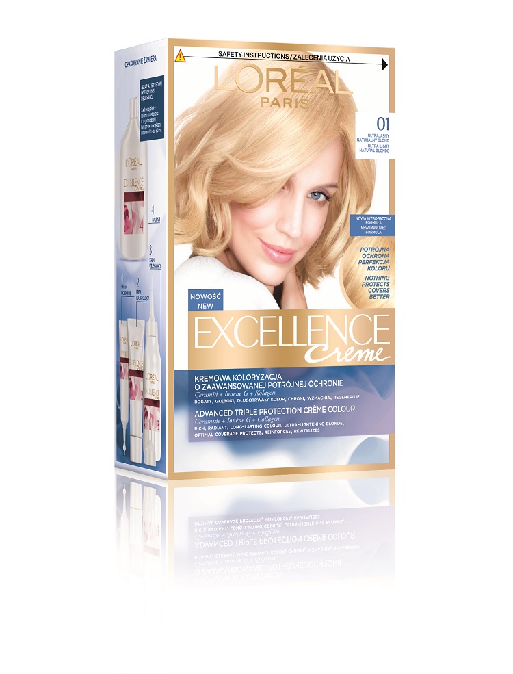 Excellence Creme farba do włosów 01 Super Jasny Blond Naturalny