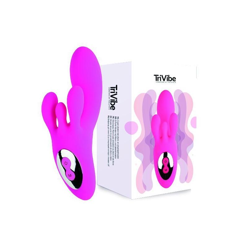 FeelzToys - TriVibe G-Spot Vibrator with Clitoral & Labia Stimulation Pink