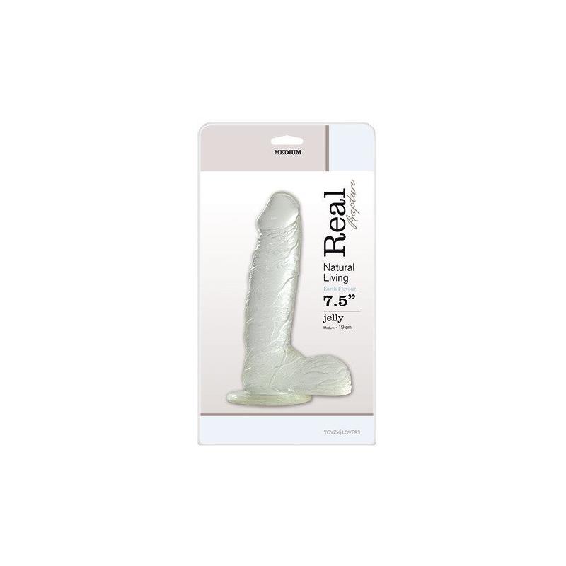 Dildo-JELLY DILDO REAL RAPTURE CLEAR 7.5&quot&quot&quot&quot&quot&quot&quot&quot