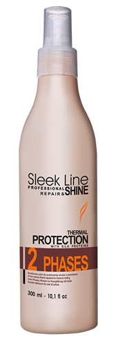 Sleek Line Repair Thermal Lotion Protection dwufazowy płyn z jedwabiem do prostowania włosów 300ml