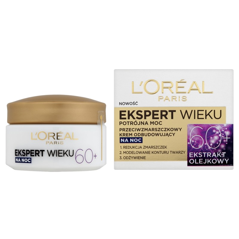 L’Oréal Paris Ekspert wieku 60+ rewitalizujący krem na noc przeciw zmarszczkom 60+ 50 ml