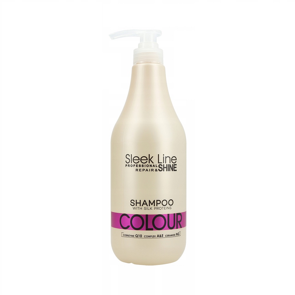 Sleek Line Colour Shampoo szampon z jedwabiem do włosów farbowanych 1000ml