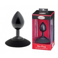 MALESATION Alu-Plug with suction cup medium, black