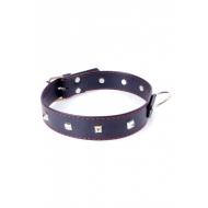 Fetish Boss Series Collar with studs 3 cm Red Line