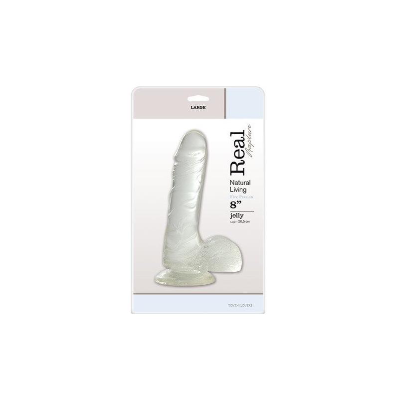 Dildo-JELLY DILDO REAL RAPTURE CLEAR 8&quot&quot&quot&quot&quot&quot&quot&quot