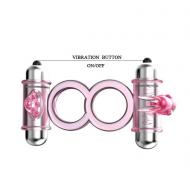 BAILE - BUNNY SNUGGLES COCK CLIT RING, 10 vibration functions