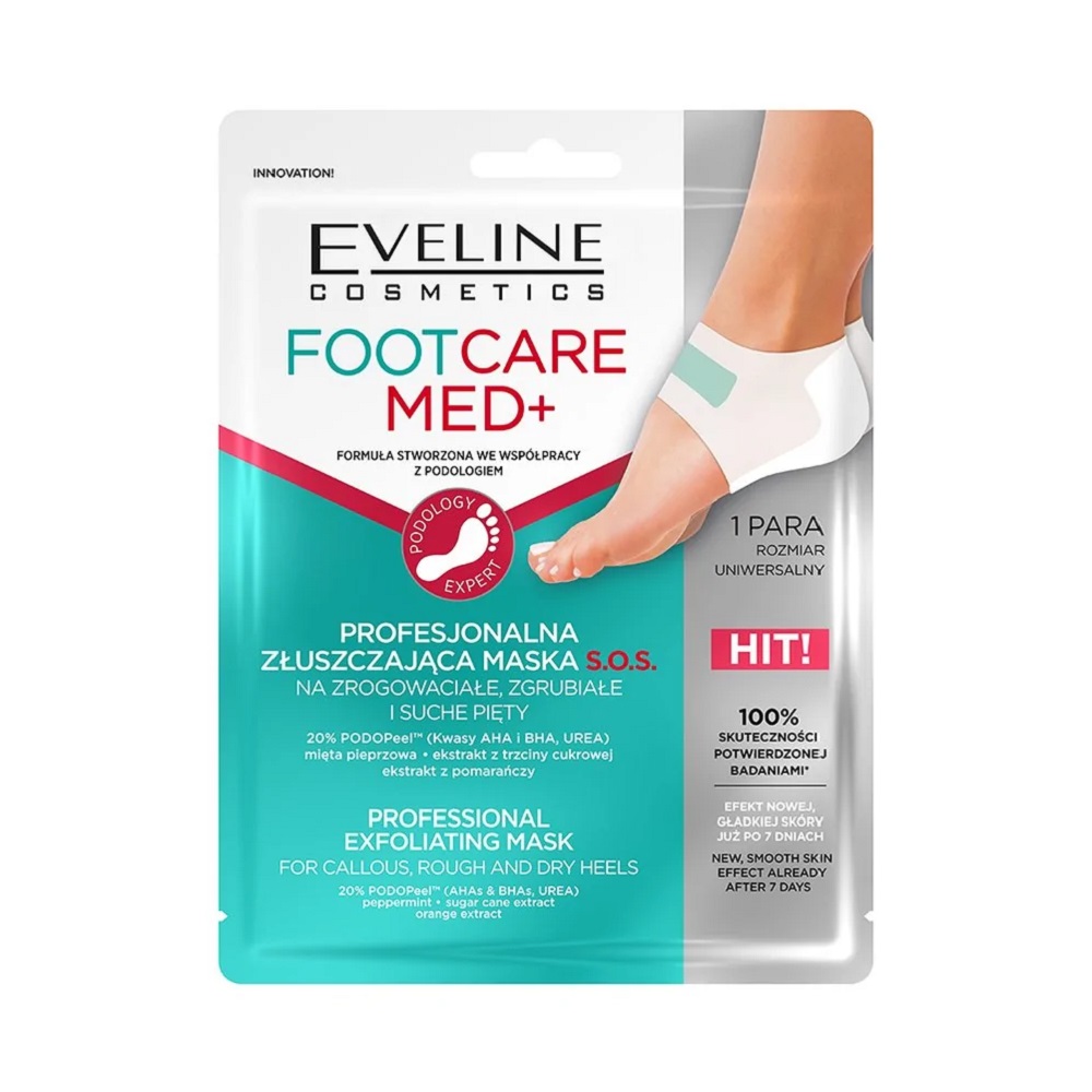 Eveline Cosmetics Foot Care Med maseczka złuszczająca do pięt 2 szt.