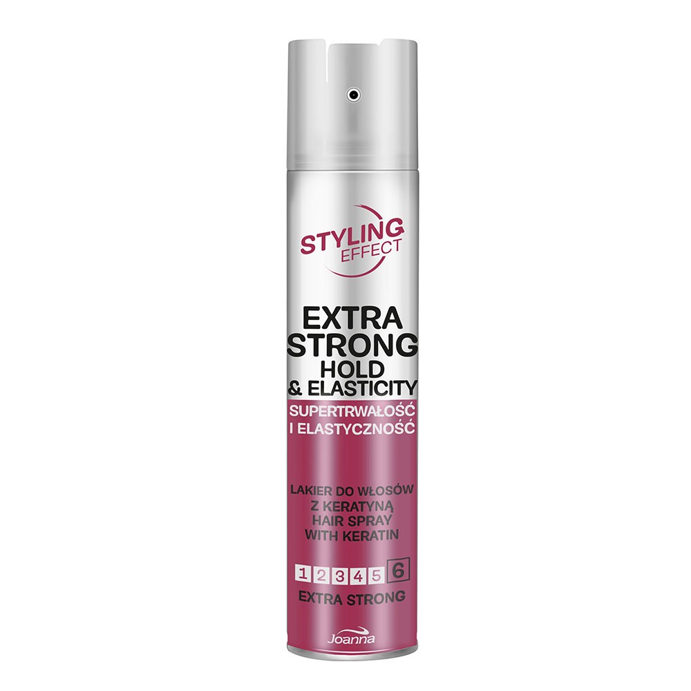 Styling Effect lakier utrwalający do włosów z keratyną Ekstramocny 250ml