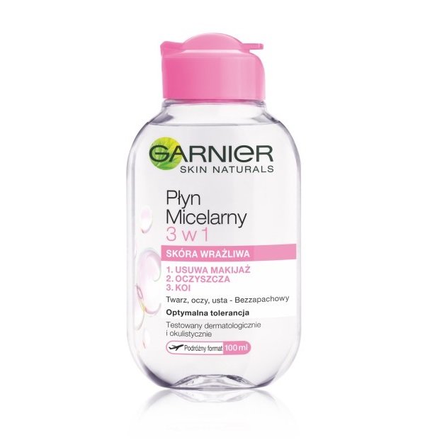 Garnier Skin Naturals Płyn Micelarny 3w1 woda micelarna dla cery wrażliwej 100 ml