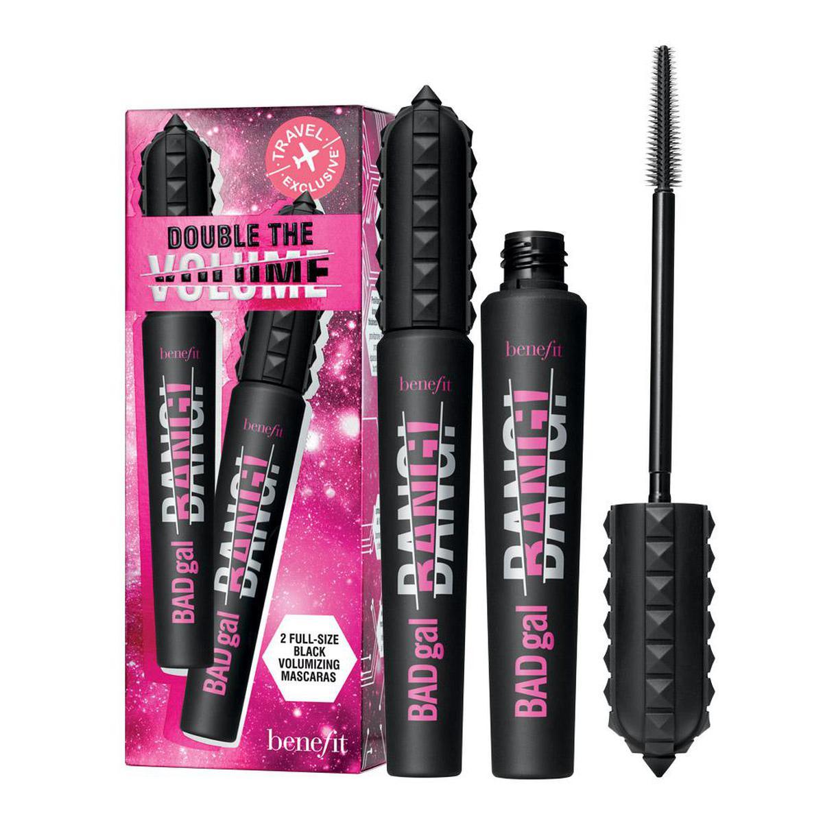 Double The Volume Travel Set zestaw pogrubiający tusz do rzęs Black 2x8.5g