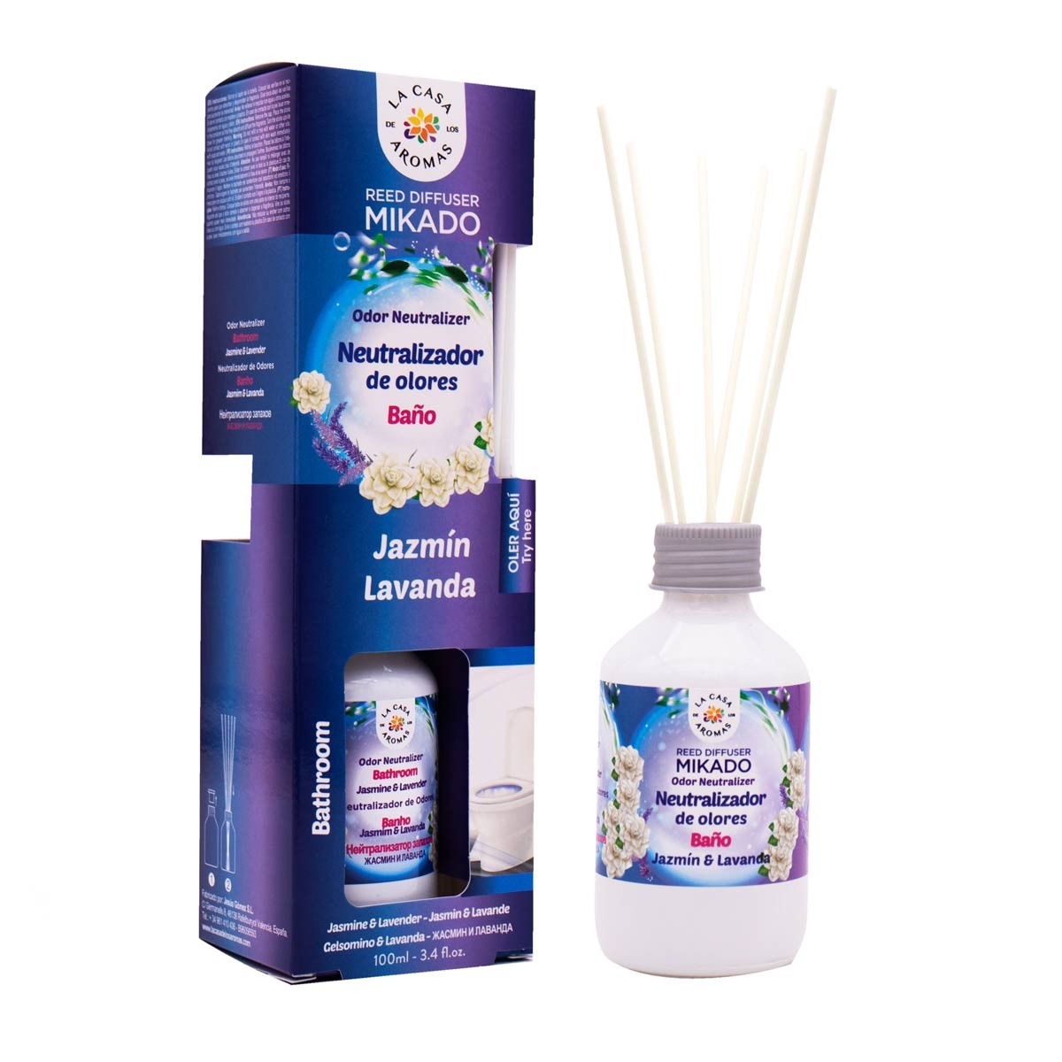 Special Odor Neutralizer Reed Diffuser Bathroom patyczki zapachowe Jaśmin i Lawenda 100ml