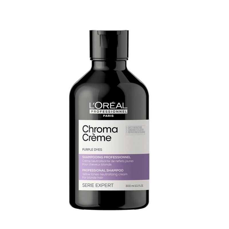 Serie Expert Chroma Creme Purple Shampoo kremowy szampon do neutralizacji żółtych tonów na włosach blond 300ml