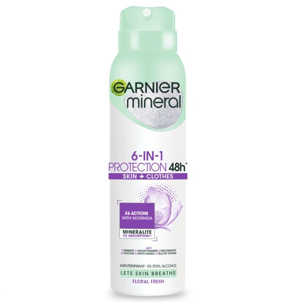 Mineral 6-in-1 Protection Floral Fresh antyperspirant spray 150ml