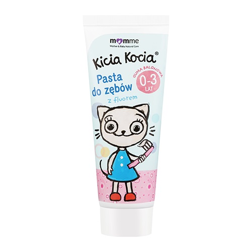 Kicia Kocia pasta do zębów z fluorem 0-3 lat Guma Balonowa 50ml