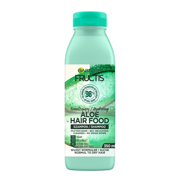 Fructis Aloe Hair Food szampon nawilżający do włosów normalnych i suchych 350ml