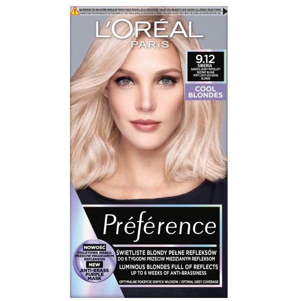 L’Oréal Paris Préférence farba do włosów odcień 9.12 SIBERIA 1 szt.