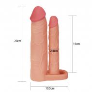 Add 2&quot Pleasure X Tender Double Penis Sleeve