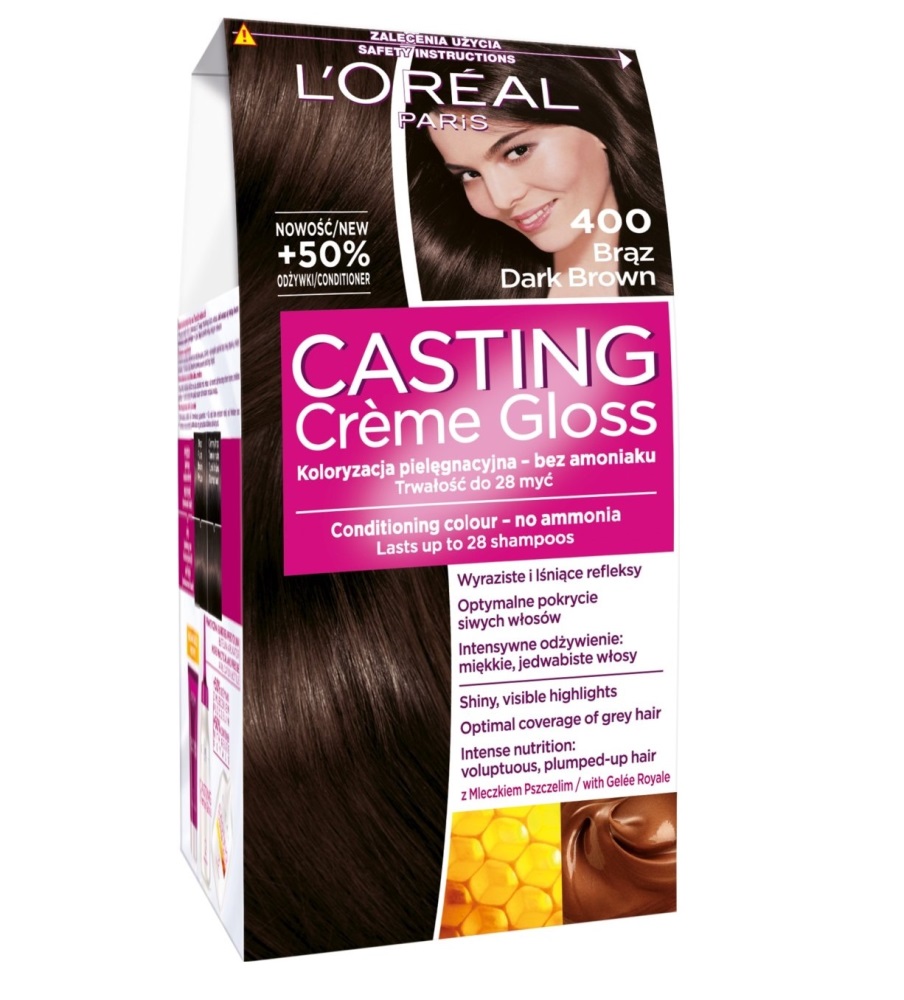 L’Oréal Paris Casting Creme Gloss farba do włosów odcień 400 Brąz 1 szt.