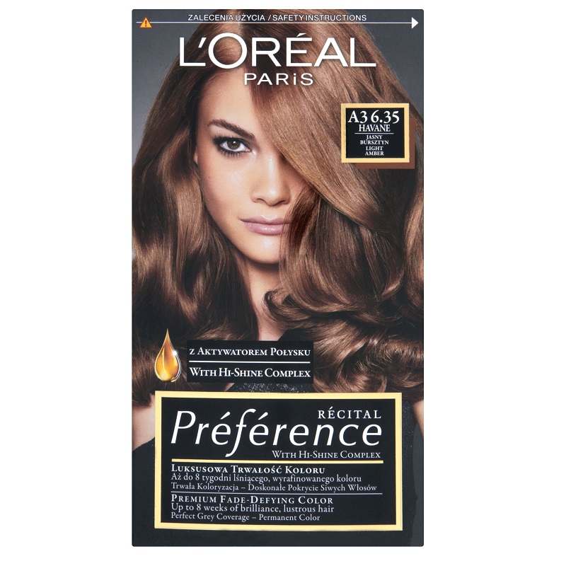 L’Oréal Paris Préférence Cool Blondes farba do włosów odcień 6.35 Light Amber 1 szt.