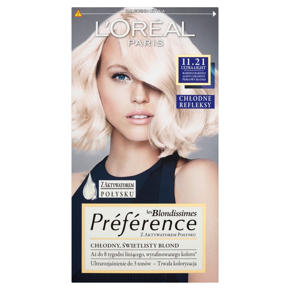 L’Oréal Paris Préférence Le Blonding farba do włosów do rozjaśniania włosów odcień 11.21 Ultra light cool pearl blonde 1 szt.
