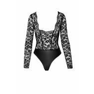 F296 Psyche bodysuit of lace and wetlook L