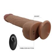 PRETTY LOVE - Tommy 8,9&039&039 Light Brown, 3 vibration functions 3 thrusting settings Suction base Wireless remote control