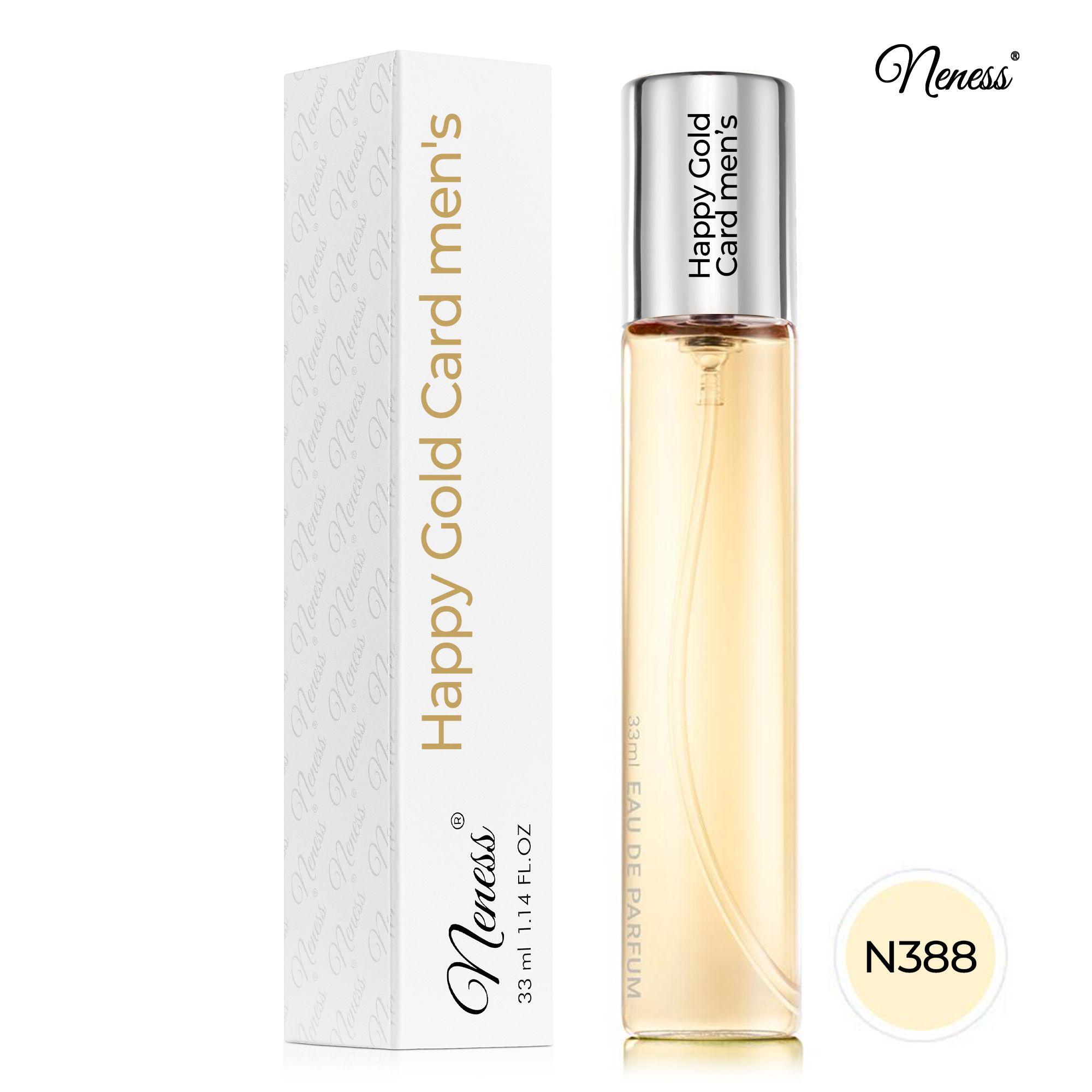 N388. Neness Happy Gold Card Men'S - 33 ml - Perfumy męskie