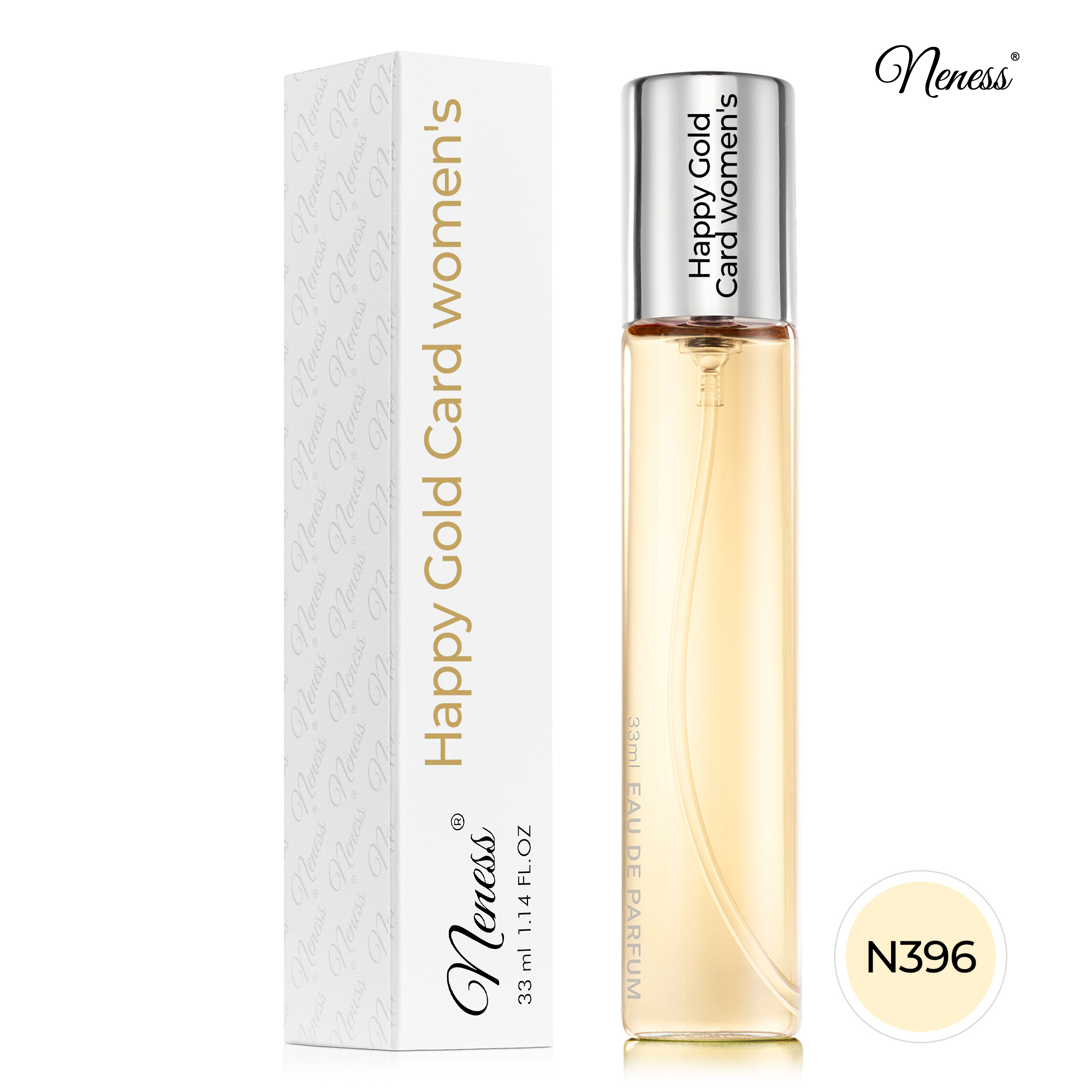 N396. Neness Happy Gold Card Women'S - 33 ml - Perfumy damskie
