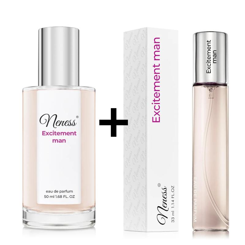 N085. Neness Excitement Man - Zestaw 1+1: 50 ml + 33 ml - męski
