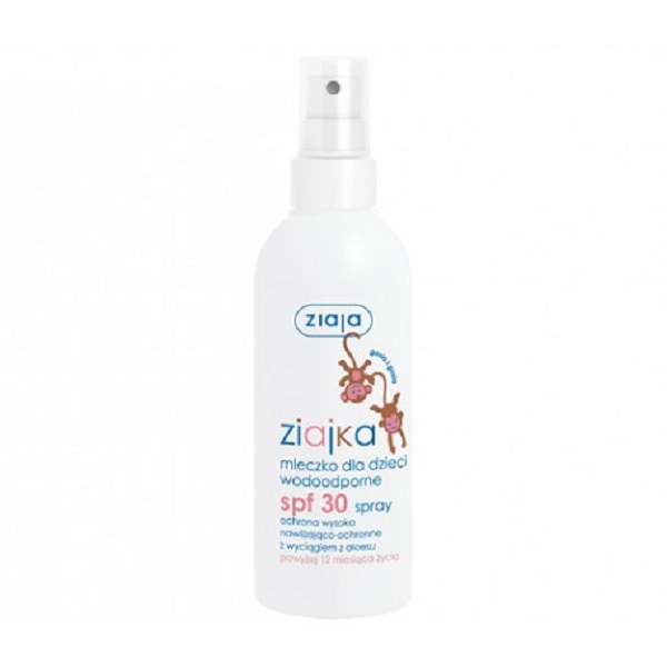 Ziajka mleczko dla dzieci wodoodporne w sprayu SPF30 170ml