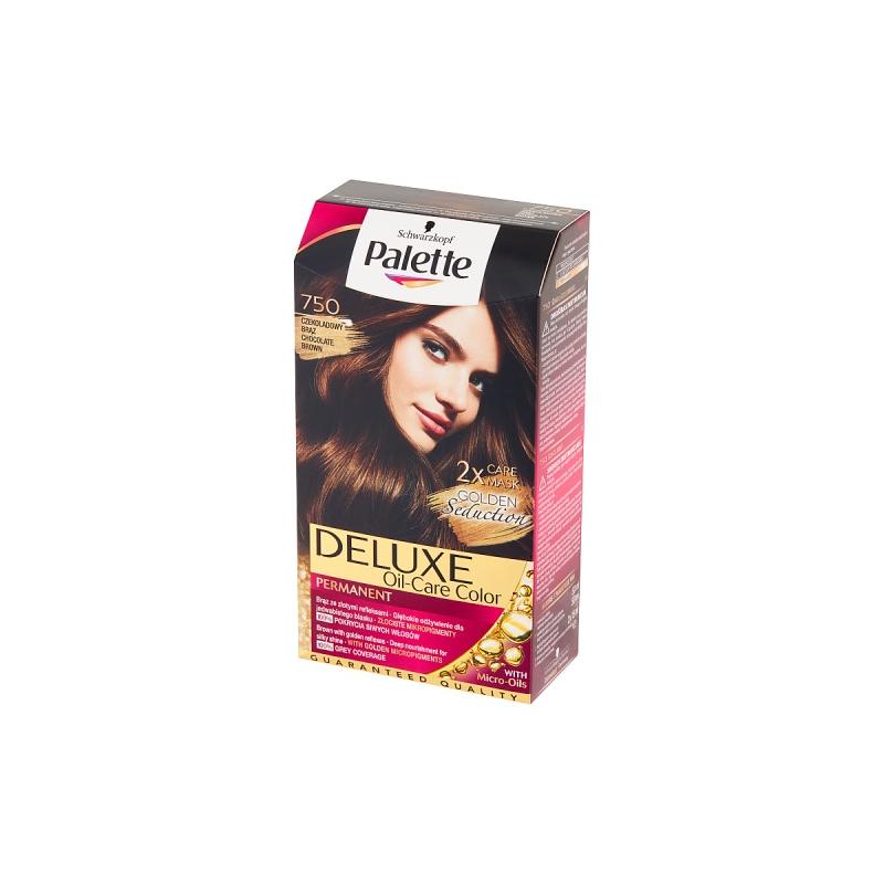 Deluxe Oil-Care Color farba do włosów trwale koloryzująca z mikroolejkami 750 Czekoladowy Brąz Deluxe Oil-Care Color farba do włosów trwale koloryzująca z mikroolejkami 750 Czekoladowy Brąz
