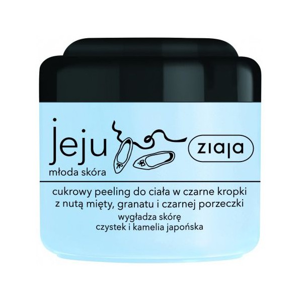 Jeju cukrowy peeling do ciała w czarne kropki 200ml