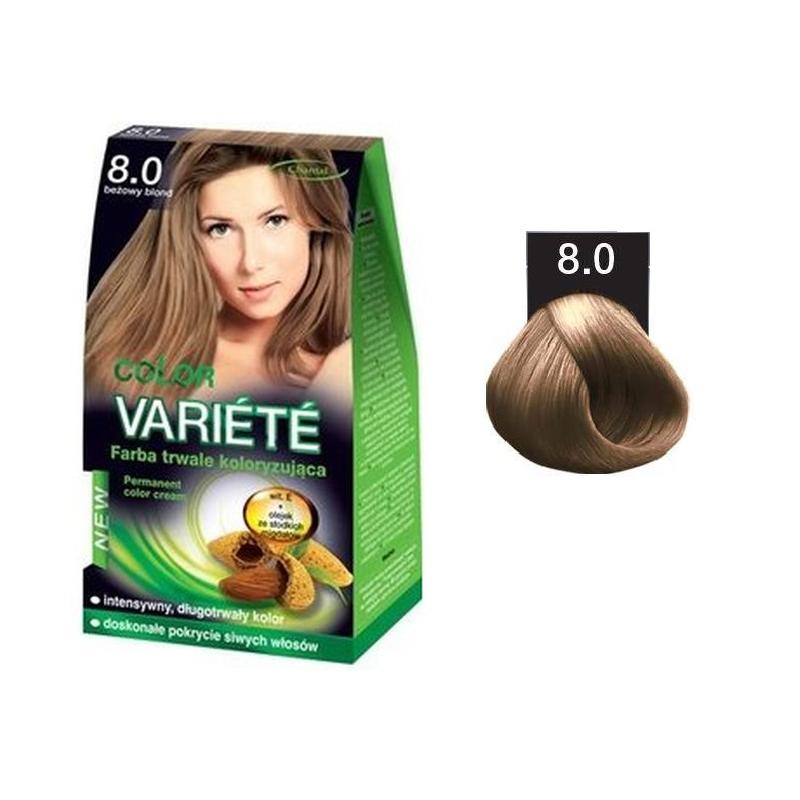 Variete Color Permanent Color Cream farba trwale koloryzująca 8.0 Beżowy Blond 50g Variete Color Permanent Color Cream farba trwale koloryzująca 8.0 Beżowy Blond 50g