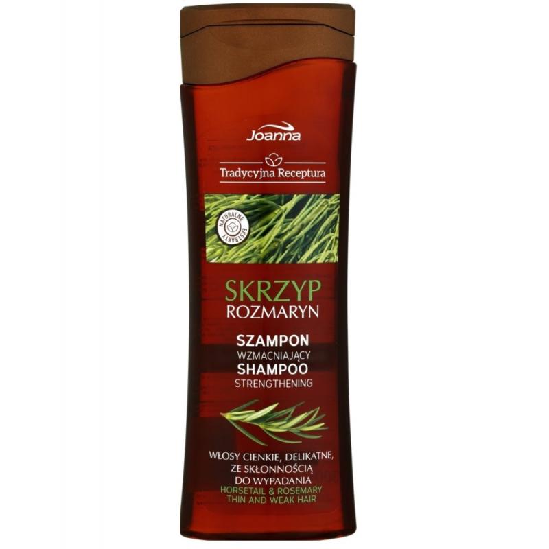 Tradycyjna Receptura Skrzyp & Rozmaryn wzmacniający szampon do włosów cienkich delikatnych i ze skłonnością do wypadania 300ml Tradycyjna Receptura Skrzyp & Rozmaryn wzmacniający szampon do włosów cienkich delikatnych i ze skłonnością do wypadania 300ml