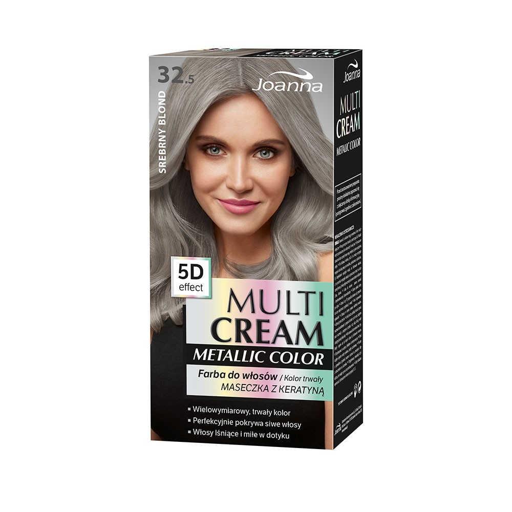 Multi Cream Metallic Color farba do włosów 32.5 Srebrny Blond