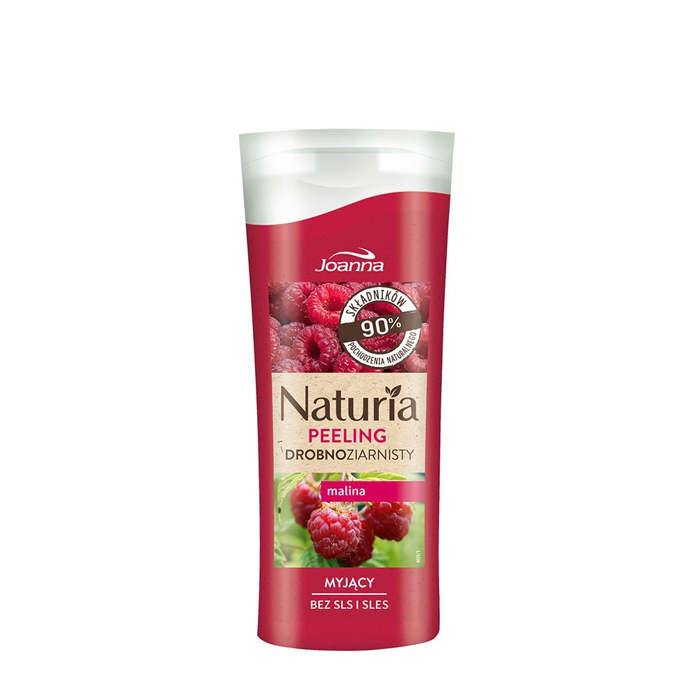 Naturia drobnoziarnisty myjący peeling do ciała Malina 100g