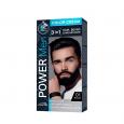 Power Men Color Cream 3in1 farba do włosów brody i wąsów 01 Black 30g
