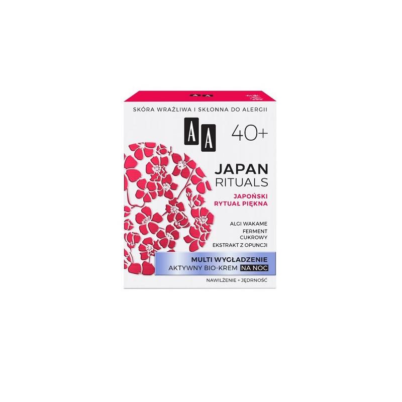Japan Rituals 40+ multi wygładzenie aktywny bio-krem na noc 50ml Japan Rituals 40+ multi wygładzenie aktywny bio-krem na noc 50ml