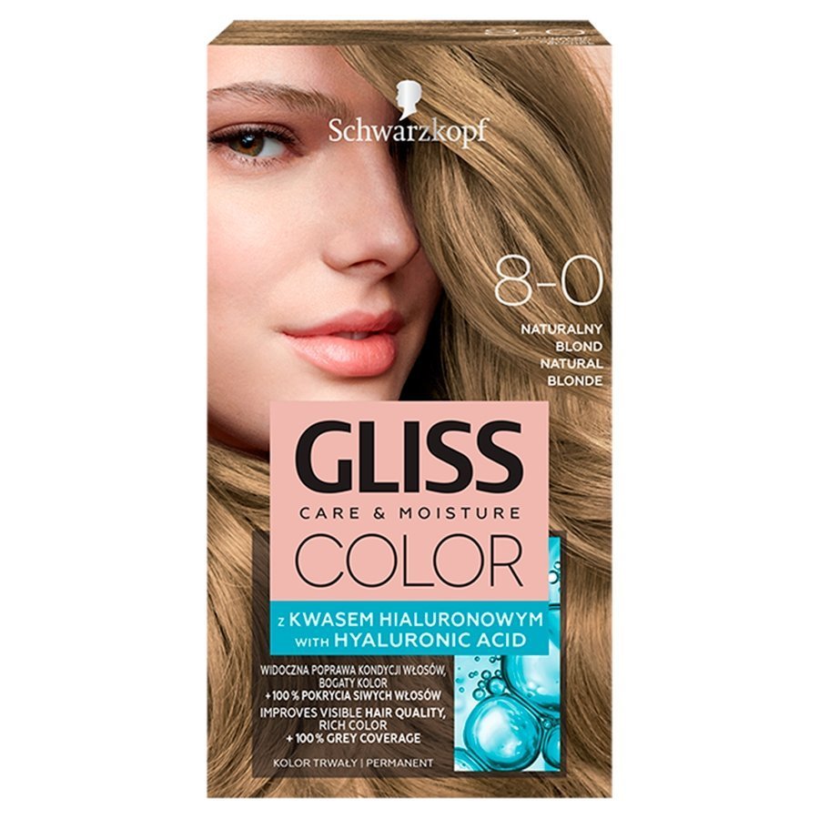 Gliss Color krem koloryzujący do włosów 8-0 Naturalny Blond