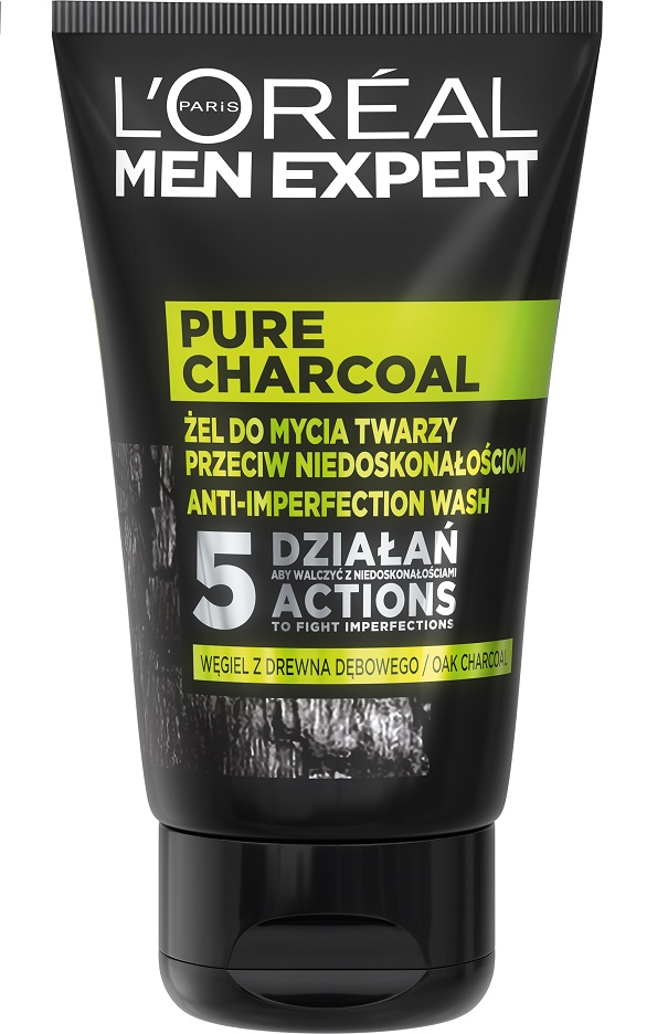 L’Oréal Paris Men Expert Pure Charcoal oczyszczający żel z węglem przeciw niedoskonałościom skóry 100 ml