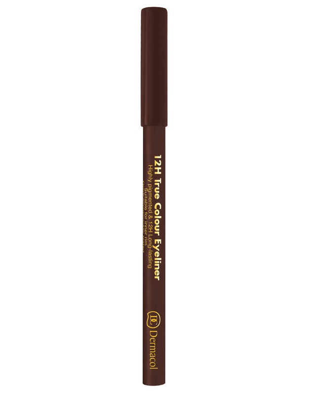 12H True Colour Eyeliner długotrwały eyeliner w kredce 6 Dark Brown  2g