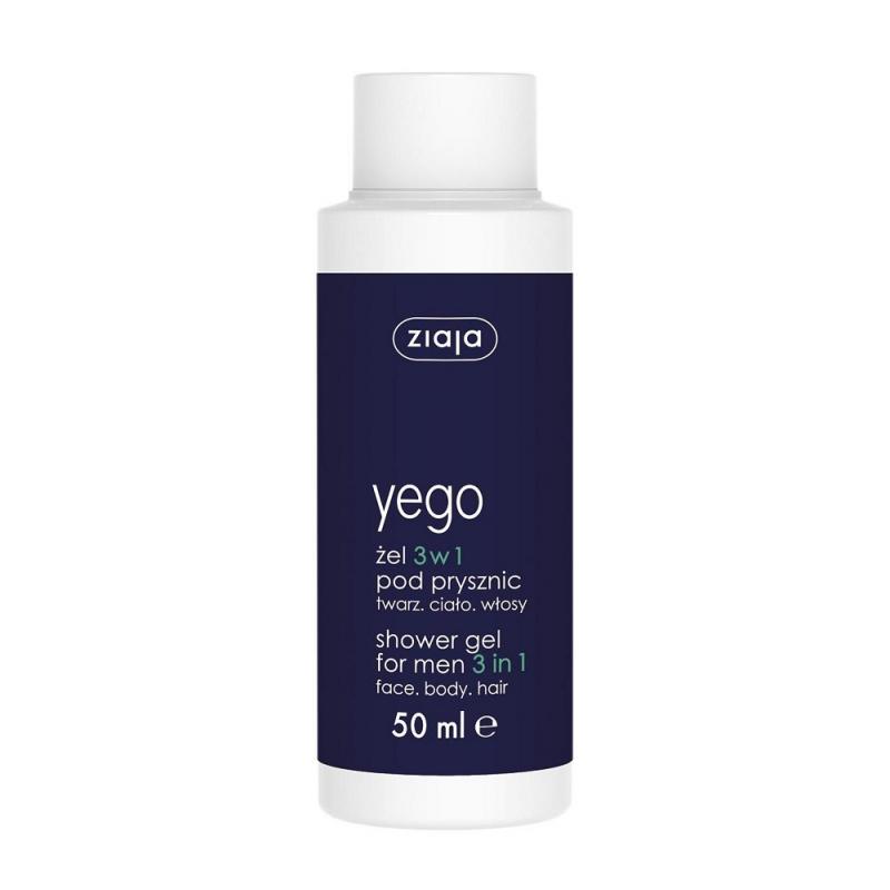 Yego żel 3w1 pod prysznic dla mężczyzn twarz ciało włosy 50ml Yego żel 3w1 pod prysznic dla mężczyzn twarz ciało włosy 50ml